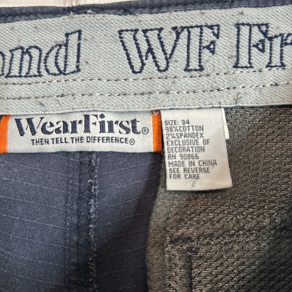 Wear First Cargo Shorts Mens 34 Blue Utility Work Wear Pockets Construction - Picture 4 of 4